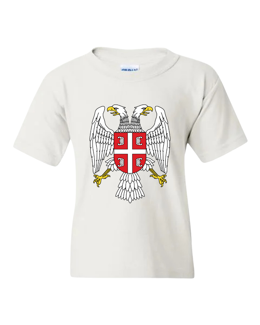 Dečija Bela Majica Dvoglavi Orao