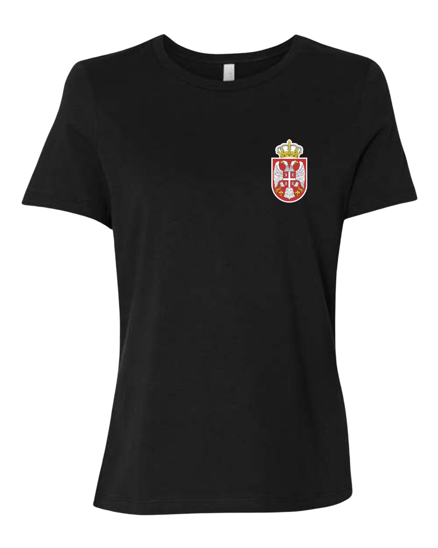 Crna Ženska Majica - Grb Srbije