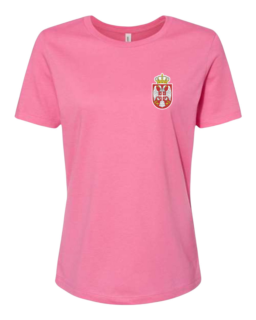 Roze Ženska Majica - Grb Srbije